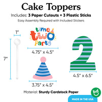 Time Two Party Cake Topper - 3 Pc