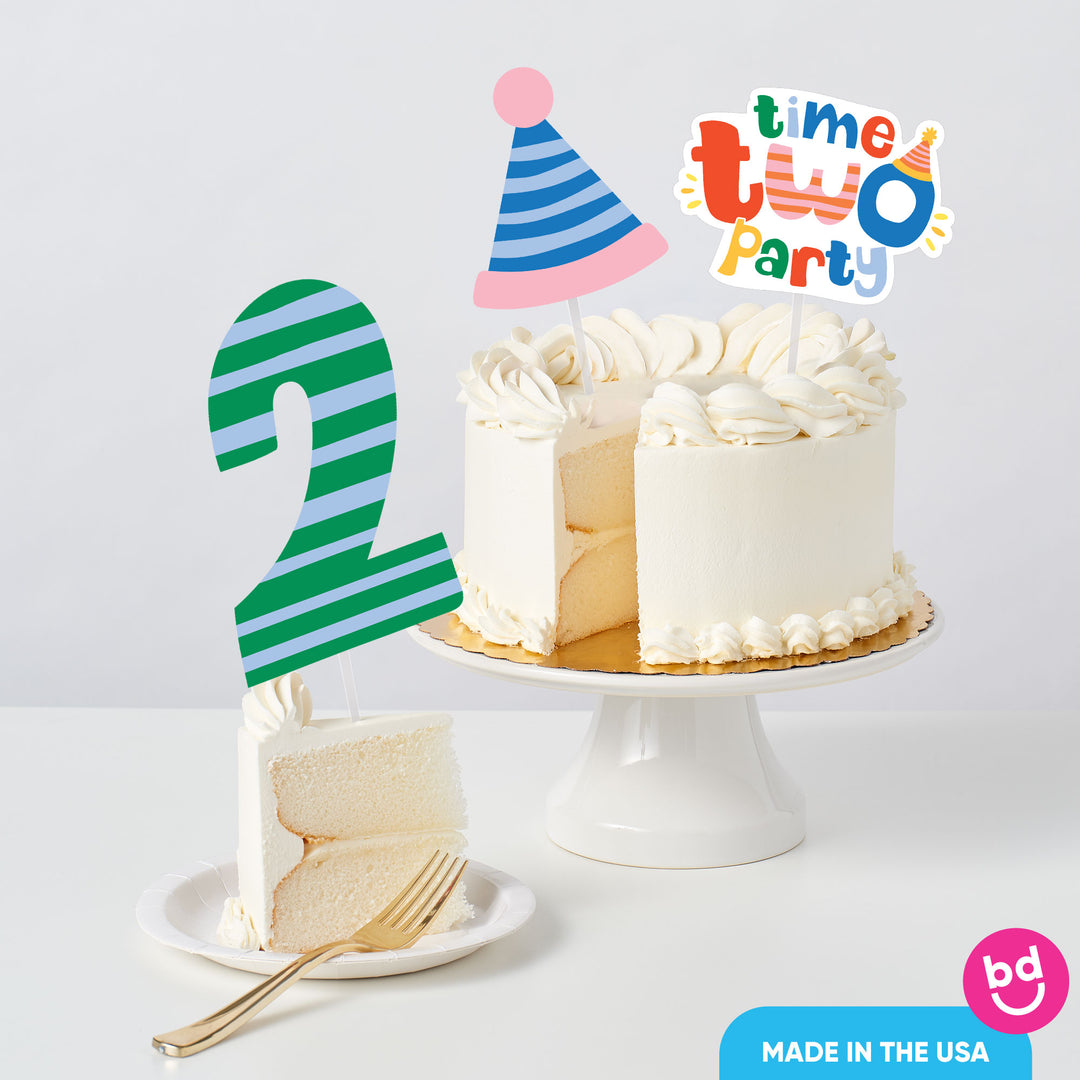 Time Two Party Cake Topper - 3 Pc
