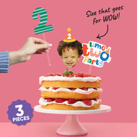Custom Face Time Two Party Cake Topper - 3 Pc