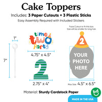 Custom Face Time Two Party Cake Topper - 3 Pc