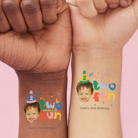 Custom Face Tattoo - Time Two Party - 12 Ct