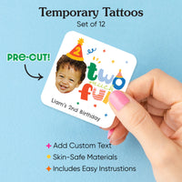 Custom Face Tattoo - Time Two Party - 12 Ct