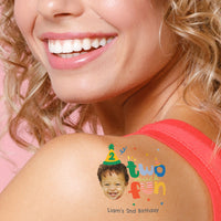 Custom Face Tattoo - Time Two Party - 12 Ct