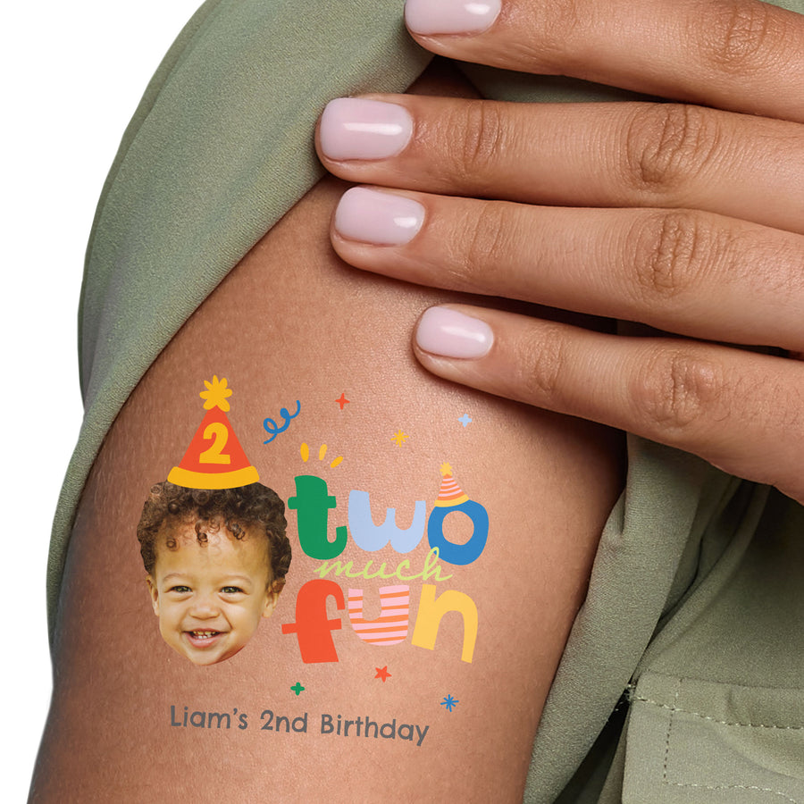 Custom Face Tattoo - Time Two Party - 12 Ct