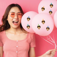 Custom Face Stickers - Time Two Party - 24 Ct