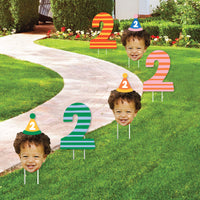 Custom Face Yard Signs - Time Two Party - 10 Pc