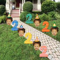 Custom Face Yard Signs - Time Two Party - 10 Pc