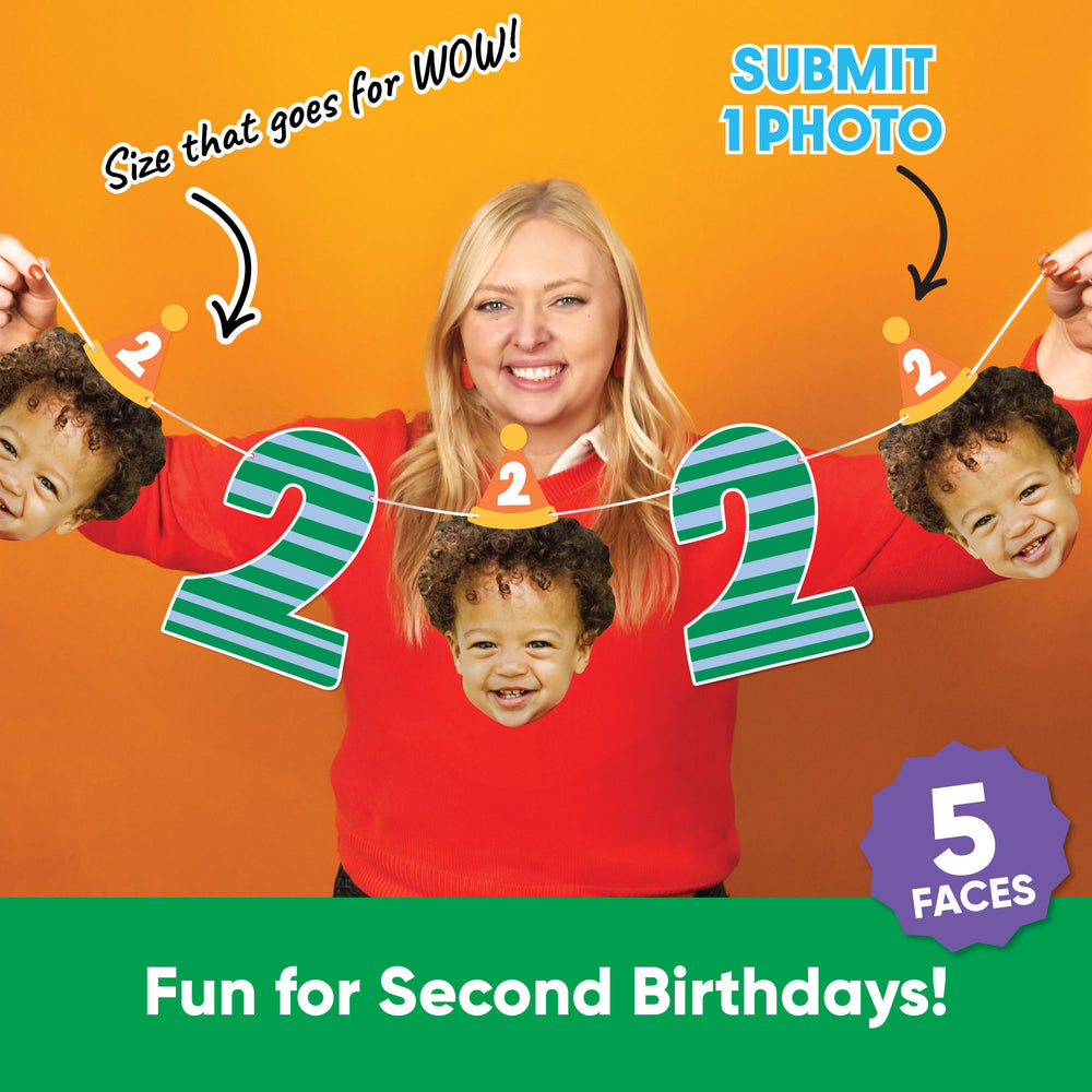Custom Face Garland Banner - Time Two Party