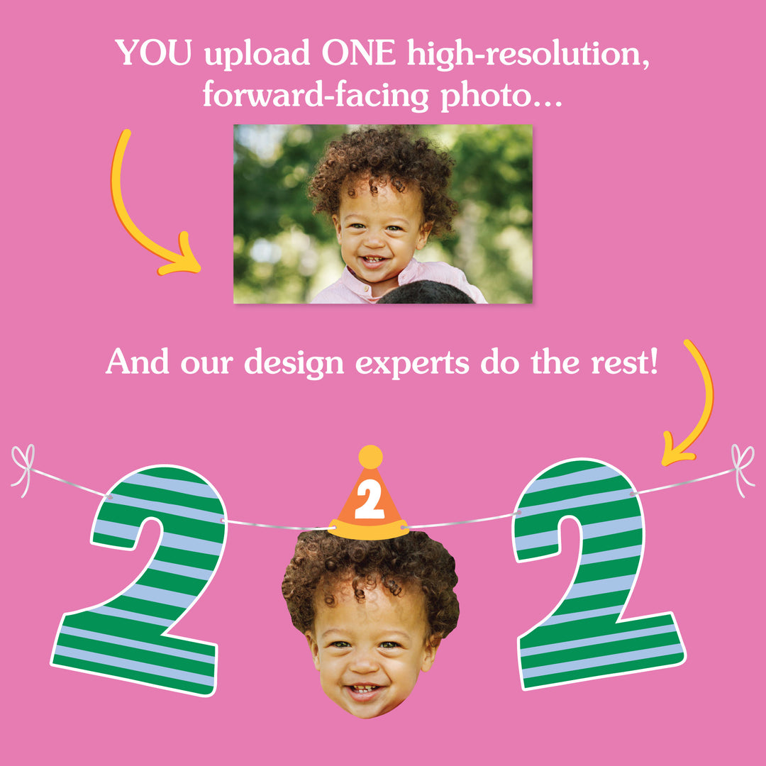 Custom Face Garland Banner - Time Two Party