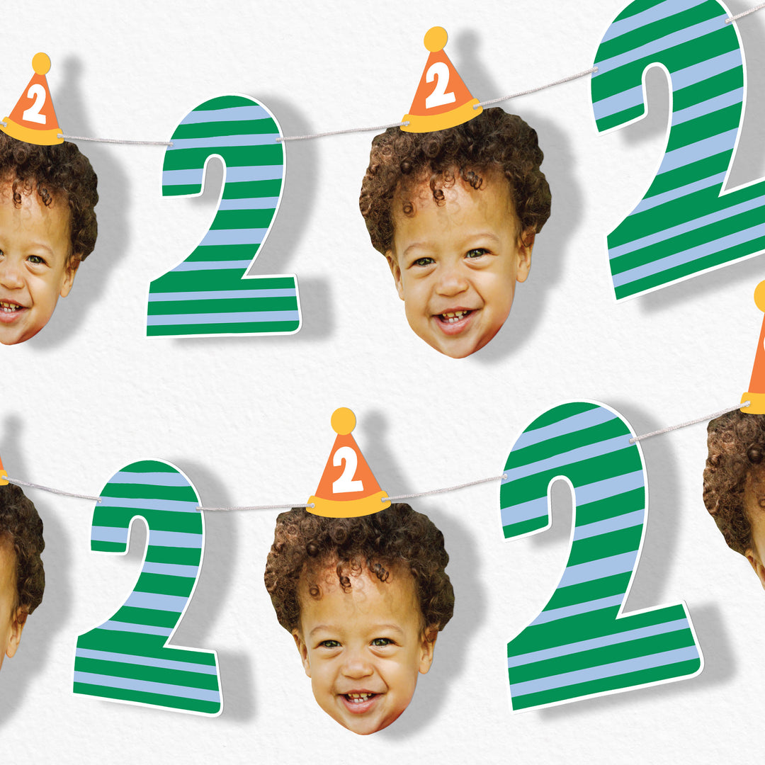 Custom Face Garland Banner - Time Two Party