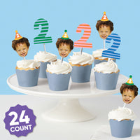 Custom Face Treat Decor - Time Two Party - 24 Ct