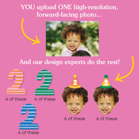 Custom Face Treat Decor - Time Two Party - 24 Ct
