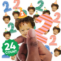 Custom Face Treat Decor - Time Two Party - 24 Ct
