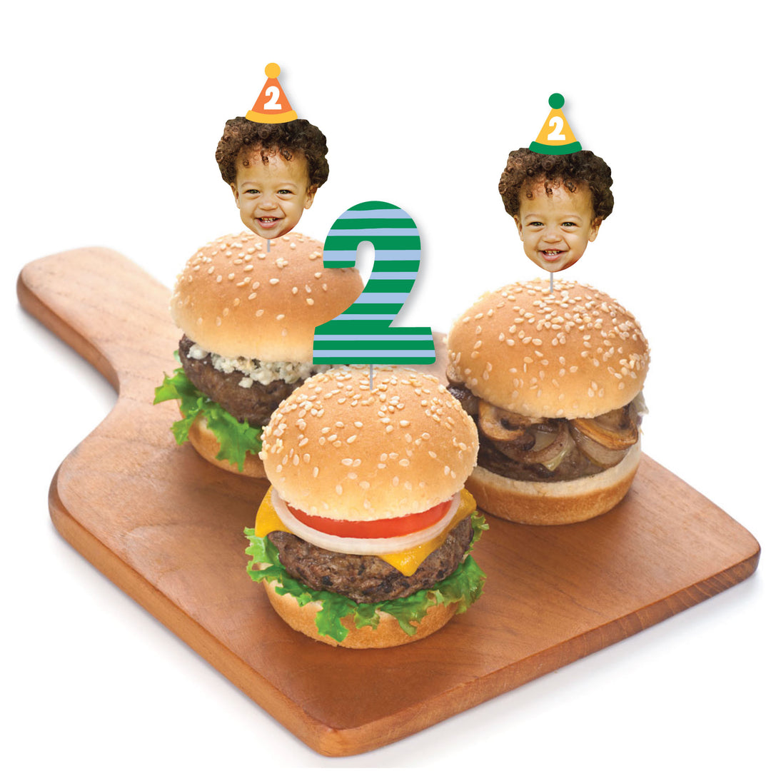 Custom Face Treat Decor - Time Two Party - 24 Ct