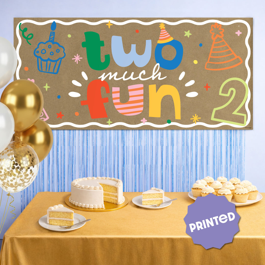 Time Two Party Kraft Banner