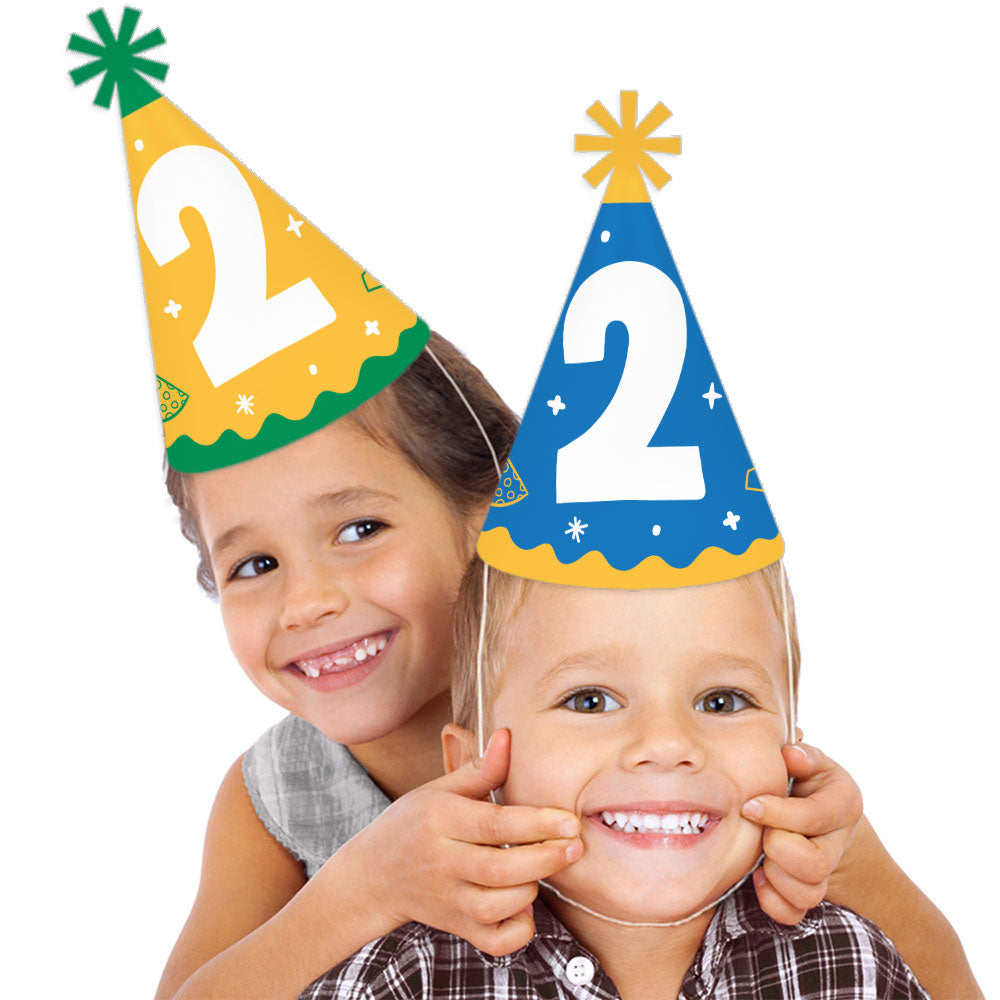 Time Two Party Cone Party Hats - Set of 8 (Standard Size)