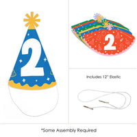 Time Two Party Cone Party Hats - Set of 8 (Standard Size)