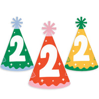 Time Two Party Cone Party Hats - Set of 8 (Standard Size)
