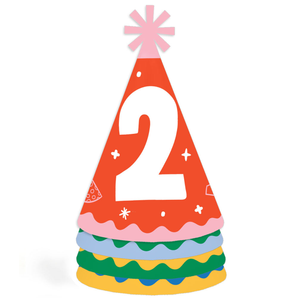 Time Two Party Cone Party Hats - Set of 8 (Standard Size)