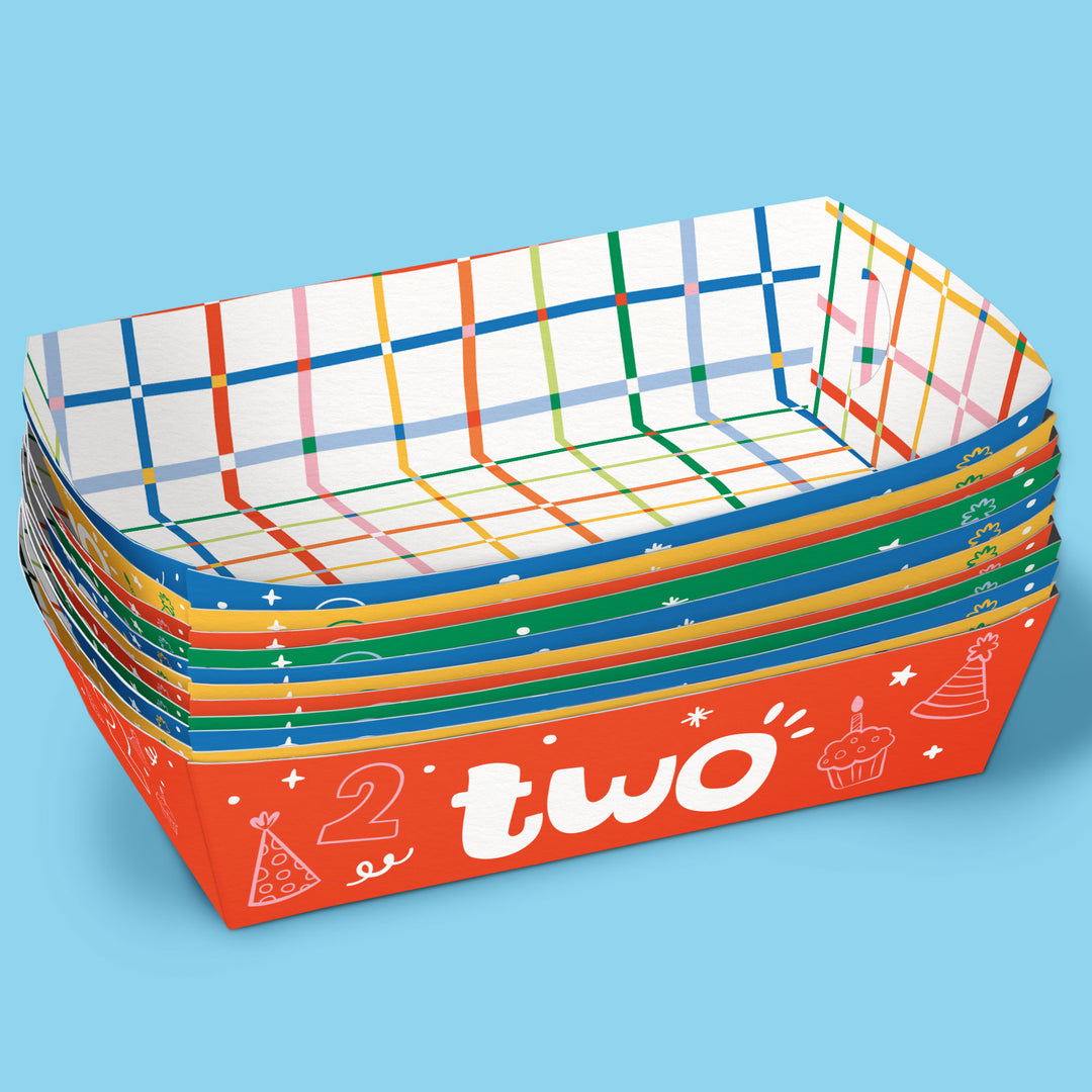 Time Two Party Paper Food Trays - 12 Ct