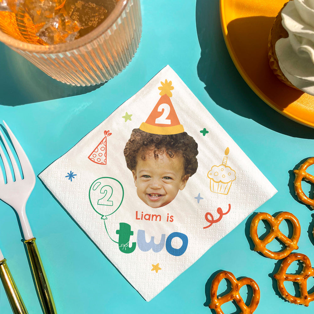 Custom Face Napkins - Time Two Party