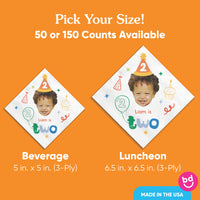 Custom Face Napkins - Time Two Party