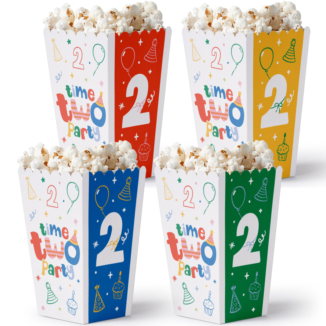 Time Two Party Popcorn Boxes - 12 Ct
