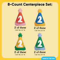 Time Two Party 3D Centerpieces - 8 Ct