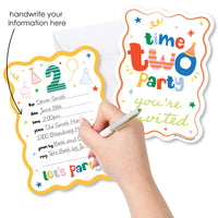 Time Two Party Shaped Fill-In Invitations - 12 Ct