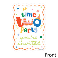 Time Two Party Shaped Fill-In Invitations - 12 Ct