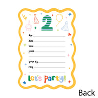 Time Two Party Shaped Fill-In Invitations - 12 Ct