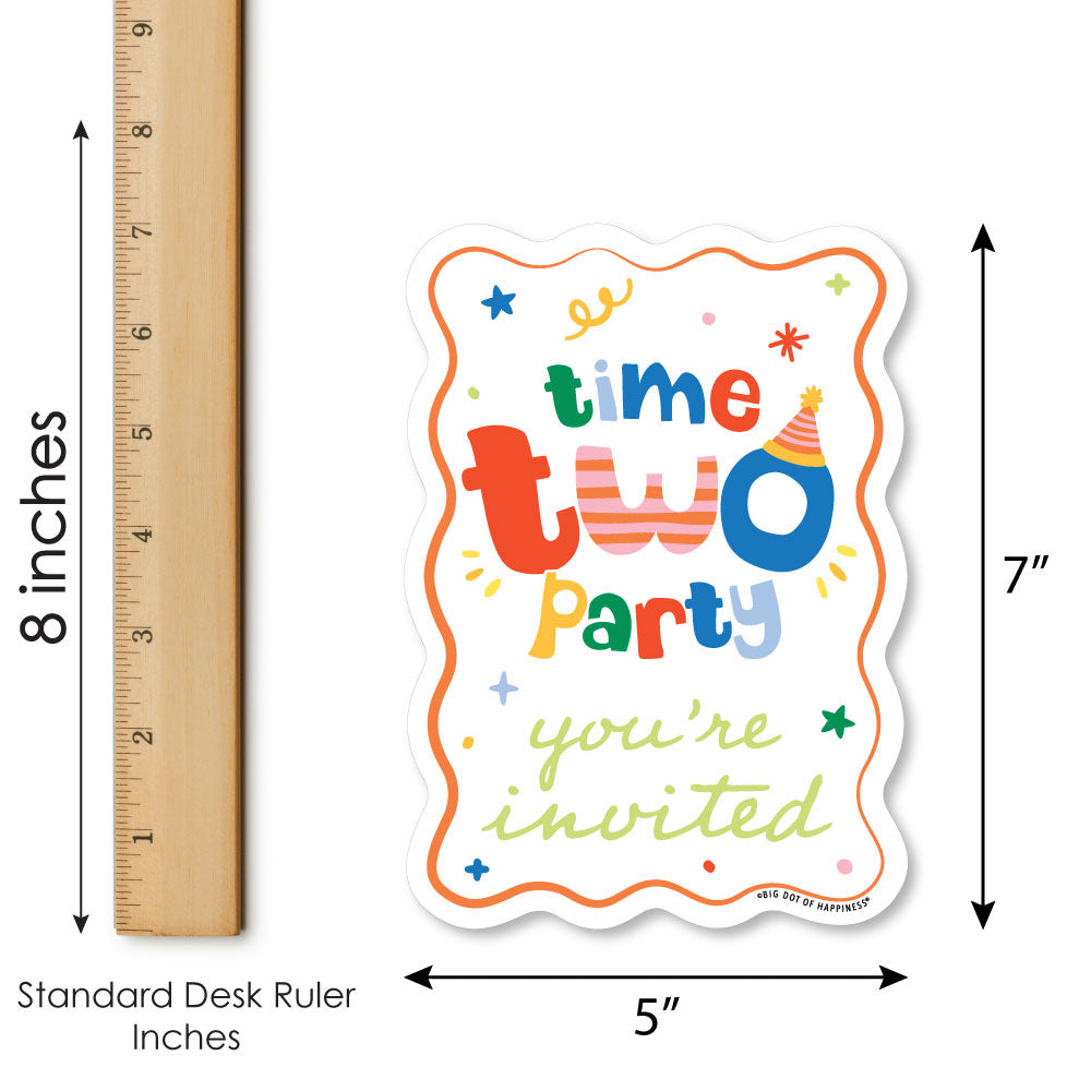 Time Two Party Shaped Fill-In Invitations - 12 Ct