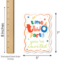 Time Two Party Shaped Fill-In Invitations - 12 Ct