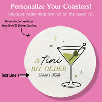 Custom Text Coasters - A Tini Bit Older