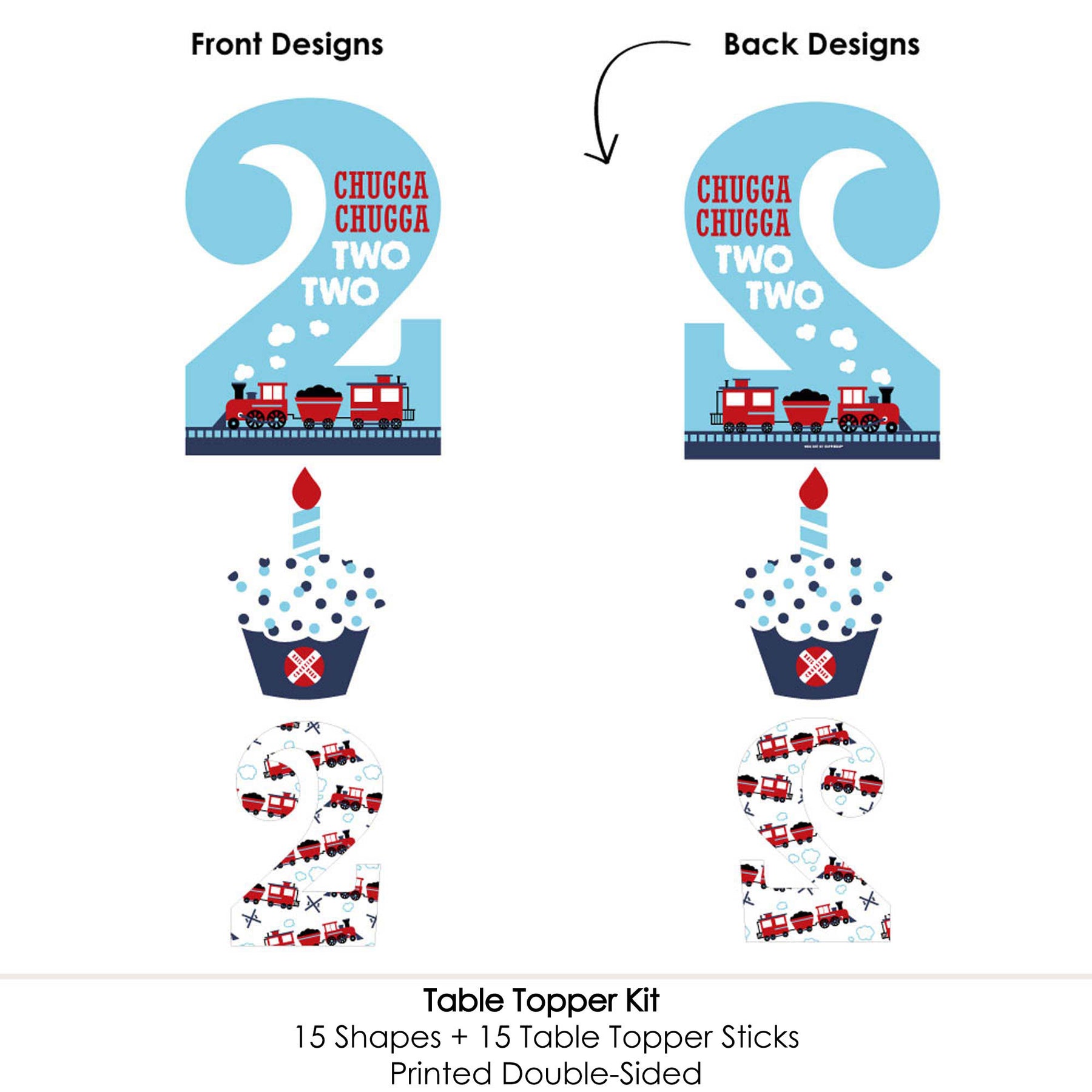 2nd Birthday Railroad Party Crossing - Chugga Chugga Two Two - Steam Train Second Birthday Party Centerpiece Sticks - Table Toppers - Set of 15 | BigDotOfHappiness.com – Big Dot of Happiness LLC 2nd-birthday-railroad-party-crossing-chugga-chugga-two-two-steam-train-second-birthday-party-centerpiece-sticks-table-toppers-set-of-15-bigdotofhappiness-com-big-dot-of-happiness-llc