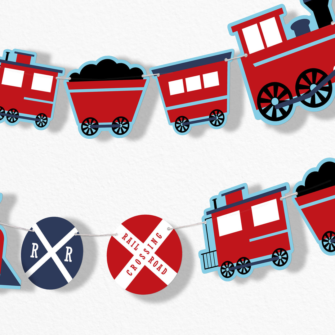 Train Garland Banner - 15 Pc