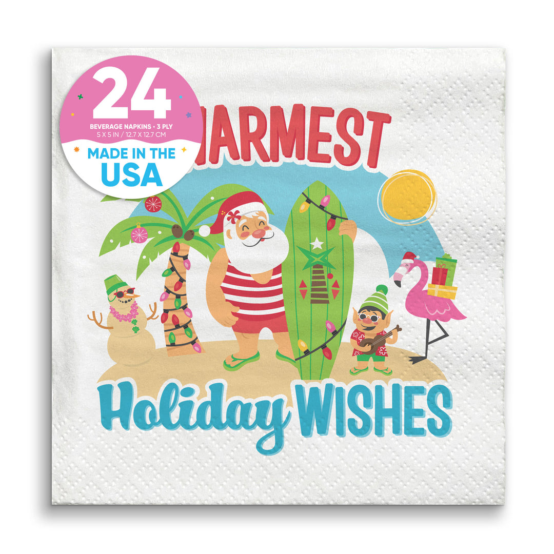 Napkins - Tropical Christmas - 24 Ct