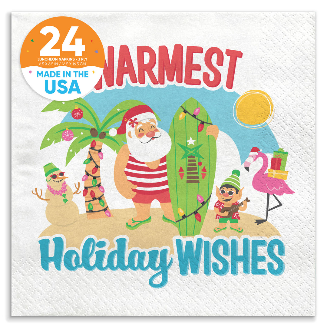 Napkins - Tropical Christmas - 24 Ct