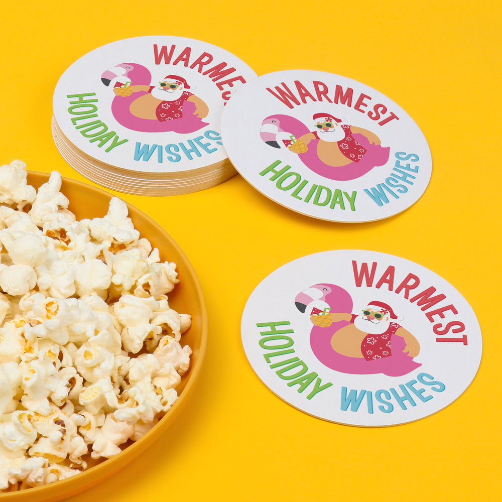 Drink Coasters - Tropical Christmas - 25 Ct