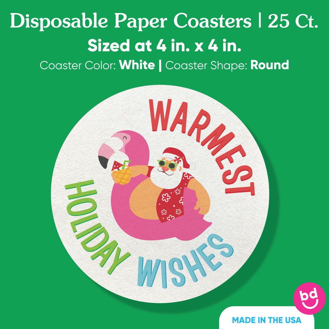 Drink Coasters - Tropical Christmas - 25 Ct