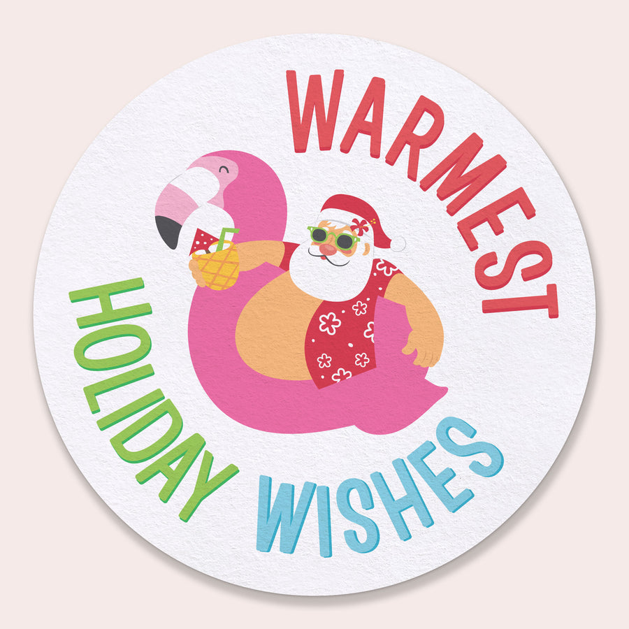 Drink Coasters - Tropical Christmas - 25 Ct