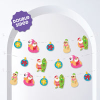 Tropical Christmas Garland Banner - 15 Pc