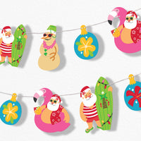 Tropical Christmas Garland Banner - 15 Pc