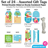 Tropical Christmas Gift Tags - 24 Ct