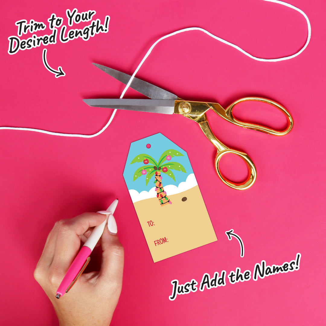 Tropical Christmas Gift Tags - 24 Ct