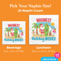 Napkins - Tropical Christmas - 24 Ct
