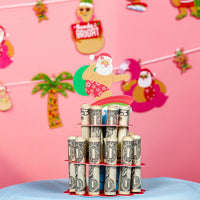 Tropical Christmas - DIY Beach Santa Holiday Party Money Holder Gift - Cash Cake