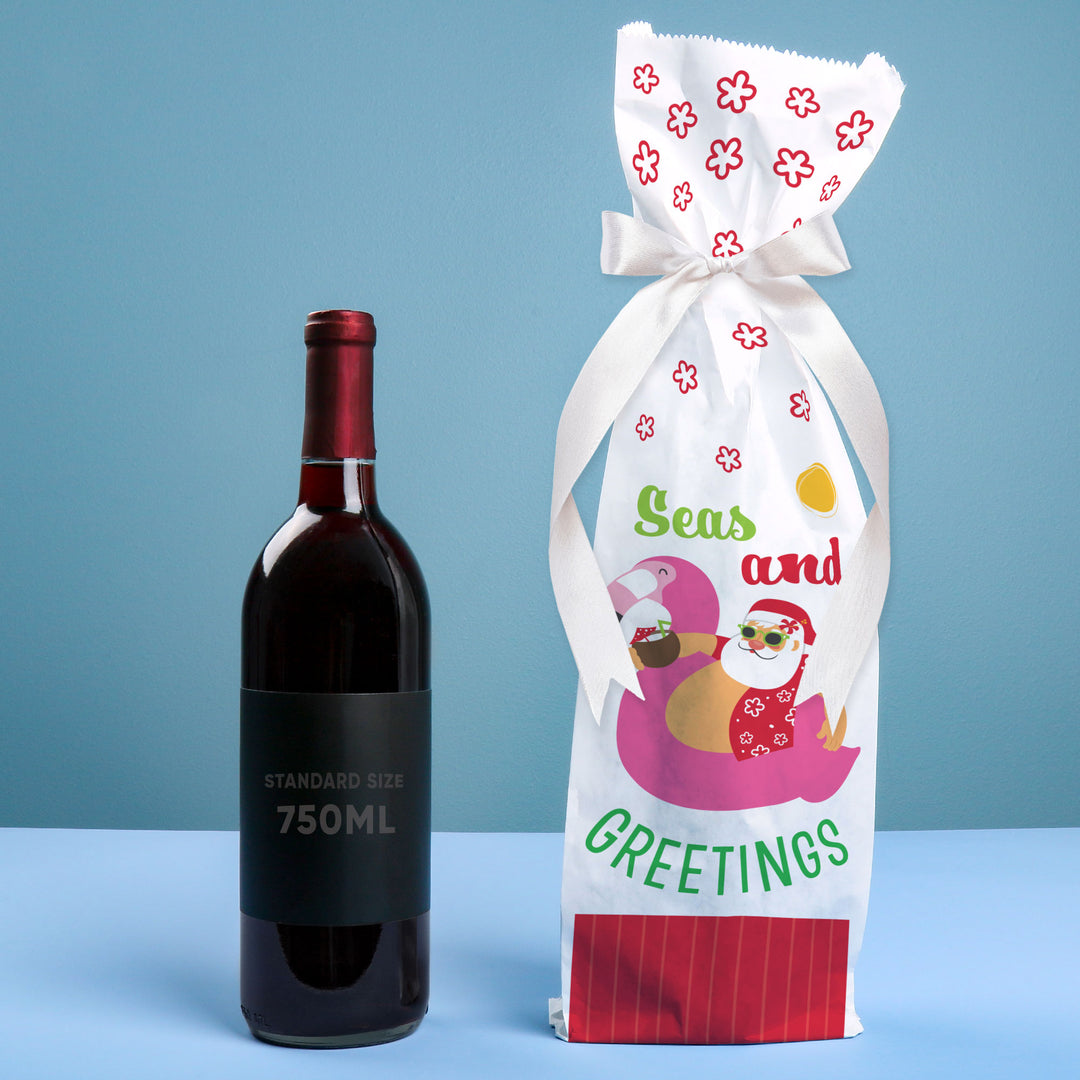 Wine Bags - Tropical Christmas