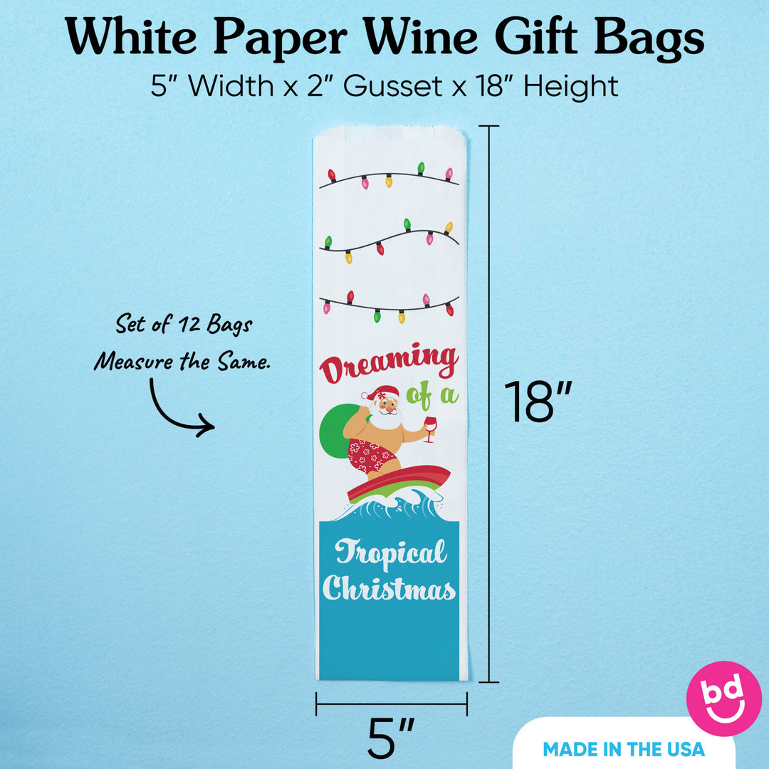 Wine Bags - Tropical Christmas