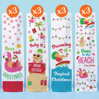 Wine Bags - Tropical Christmas